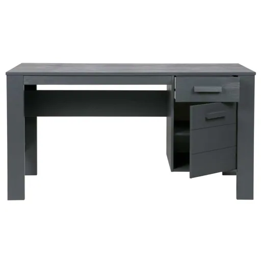 Wood children's desk Dennis Stahlgrau
