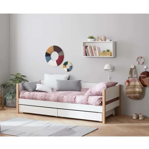 Flexa Nor Sofl. 2 drawers white / oak
