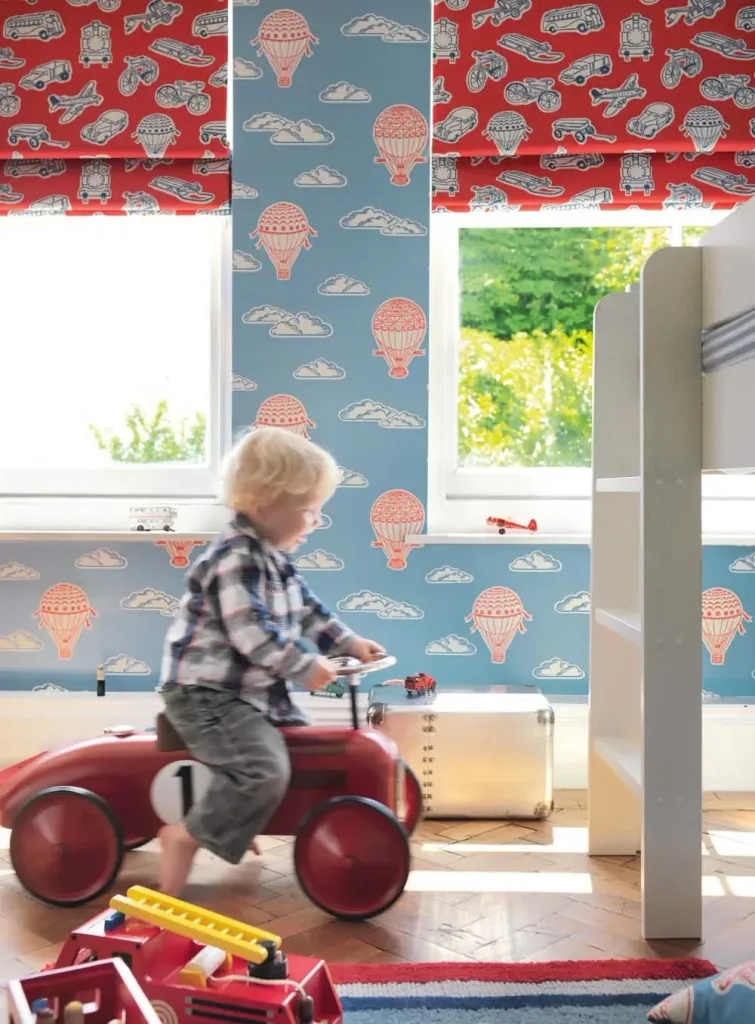 Little Sanderson Abracazoo wallpaper hot air balloons blue