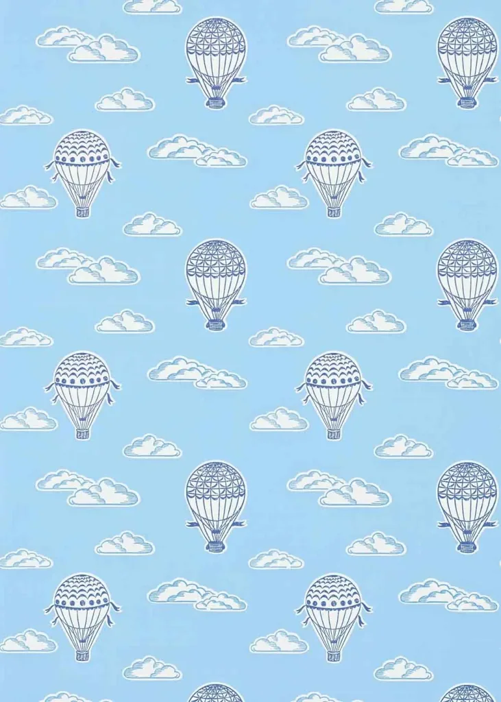 Little Sanderson Abracazoo wallpaper hot air balloons blue