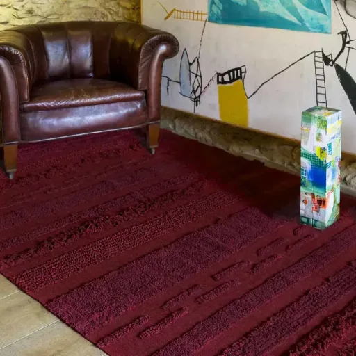 Lorena Canals carpet "Air" red, Size: 170 x 240 cm