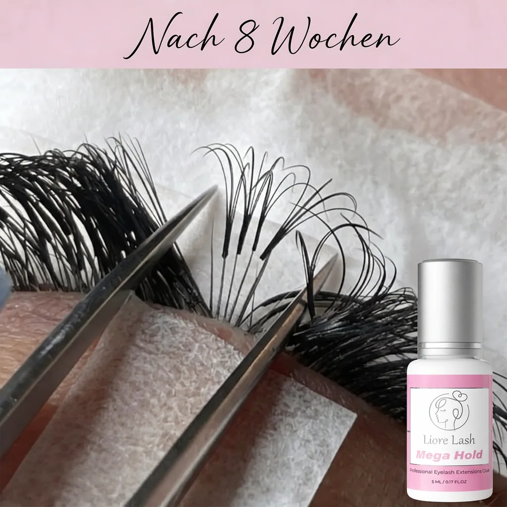 Eyelash Extension Glue Liore Lash / Mega Strong Hold 8 Weeks / 1 Sec Fast Dry/Black Adhesive Professional Supplies for Classic Volume Lashes
