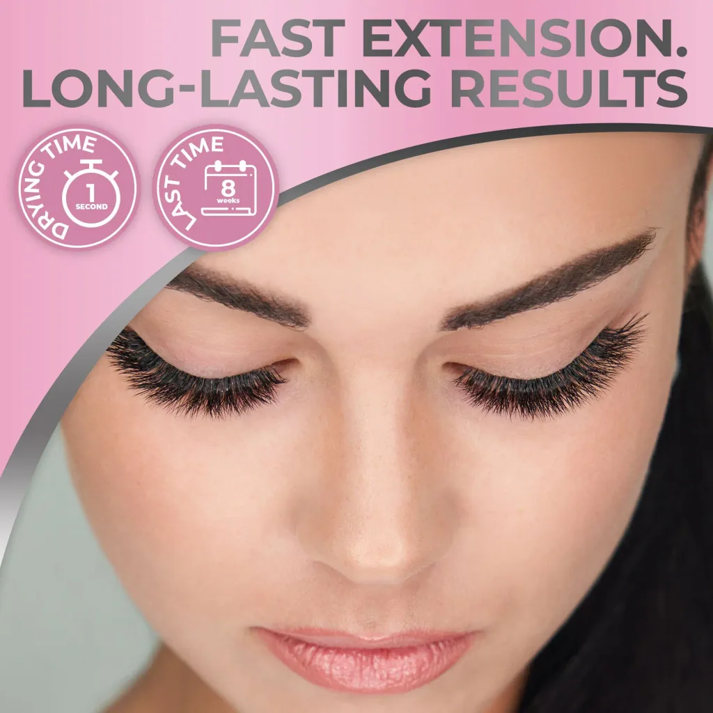 Eyelash Extension Glue Liore Lash / Mega Strong Hold 8 Weeks / 1 Sec Fast Dry/Black Adhesive Professional Supplies for Classic Volume Lashes