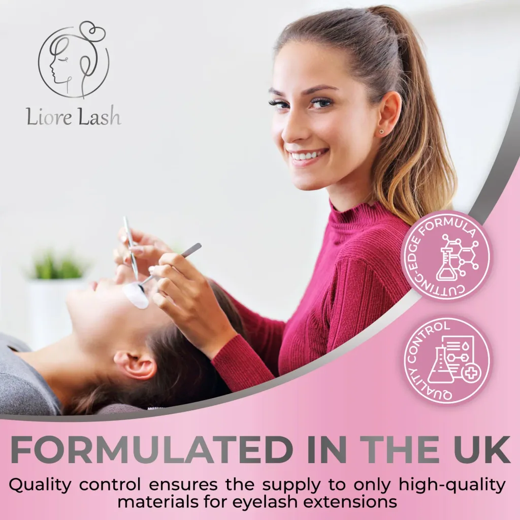 Eyelash Extension Glue Liore Lash / Mega Strong Hold 8 Weeks / 1 Sec Fast Dry/Black Adhesive Professional Supplies for Classic Volume Lashes