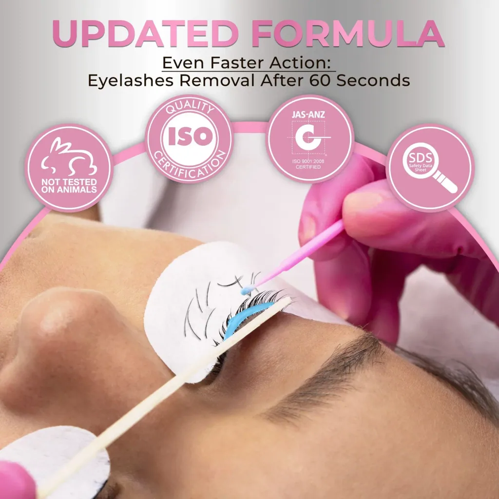 Eyelash Extension Gel Remover – Liore Lash Speedy Remover, Fast Lash Glue Removal in 60 Seconds, Professional Gel Formula for Eyelash Extensions, 15ml