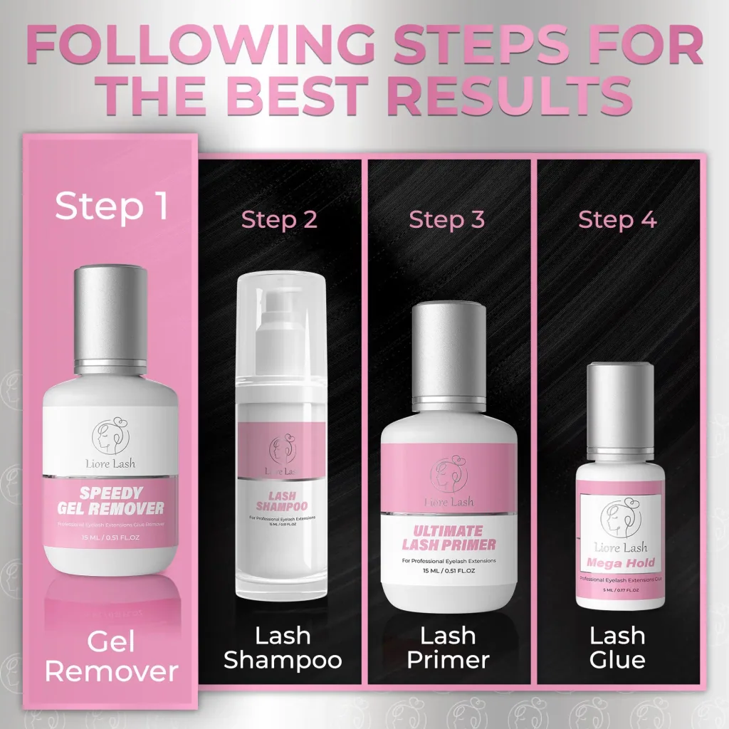 Eyelash Extension Gel Remover – Liore Lash Speedy Remover, Fast Lash Glue Removal in 60 Seconds, Professional Gel Formula for Eyelash Extensions, 15ml