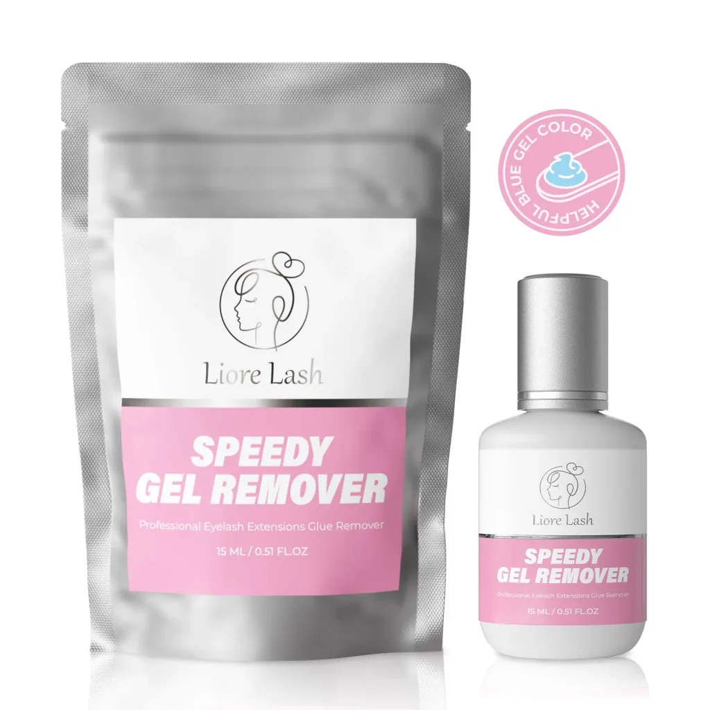 Eyelash Extension Gel Remover – Liore Lash Speedy Remover, Fast Lash Glue Removal in 60 Seconds, Professional Gel Formula for Eyelash Extensions, 15ml