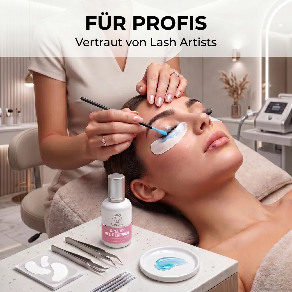 Eyelash Extension Gel Remover – Liore Lash Speedy Remover, Fast Lash Glue Removal in 60 Seconds, Professional Gel Formula for Eyelash Extensions, 15ml