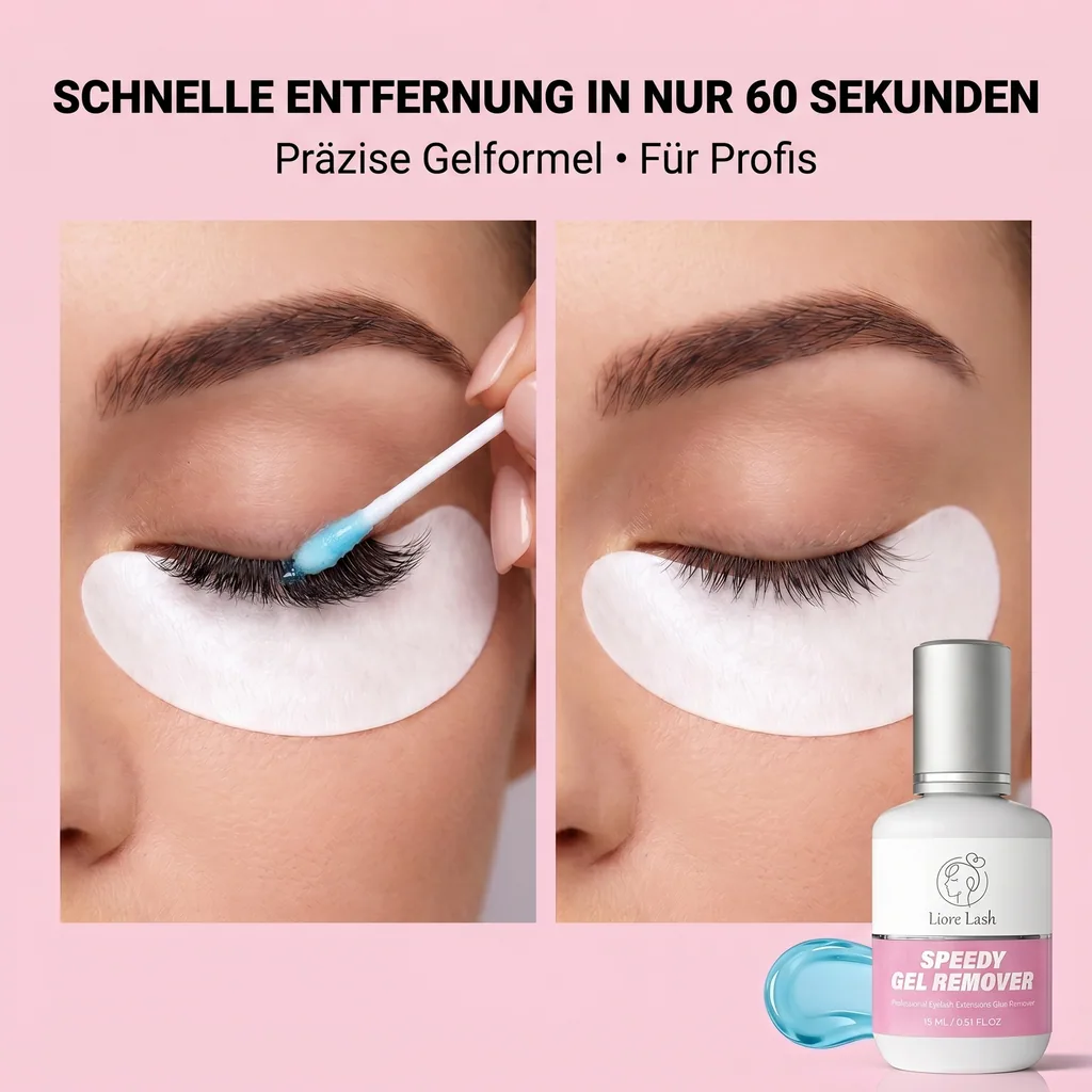 Eyelash Extension Gel Remover – Liore Lash Speedy Remover, Fast Lash Glue Removal in 60 Seconds, Professional Gel Formula for Eyelash Extensions, 15ml
