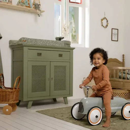 Little Dutch Retro slide car olive