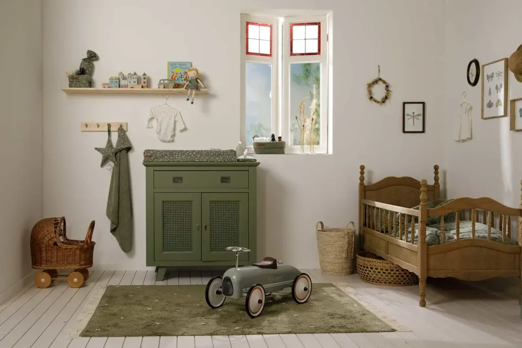 Little Dutch Retro slide car olive