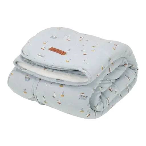 Little dutch baby cuddly blanket "Sailors Bay" blue, Size: 110 x 140 cm