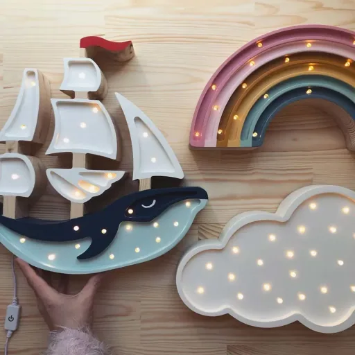 Little Lights LED decorative children's lamp Wal sailboat