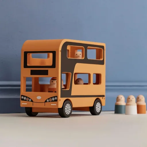 Kids Concept Toys double -decker bus wood