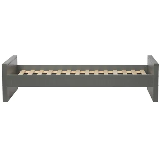 Wood children's single bed Morris clay gray gray