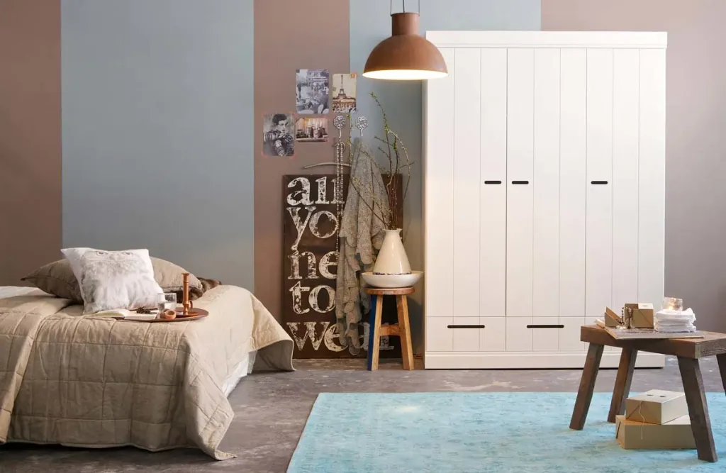 Wood addition interior division for 2 door cupboard