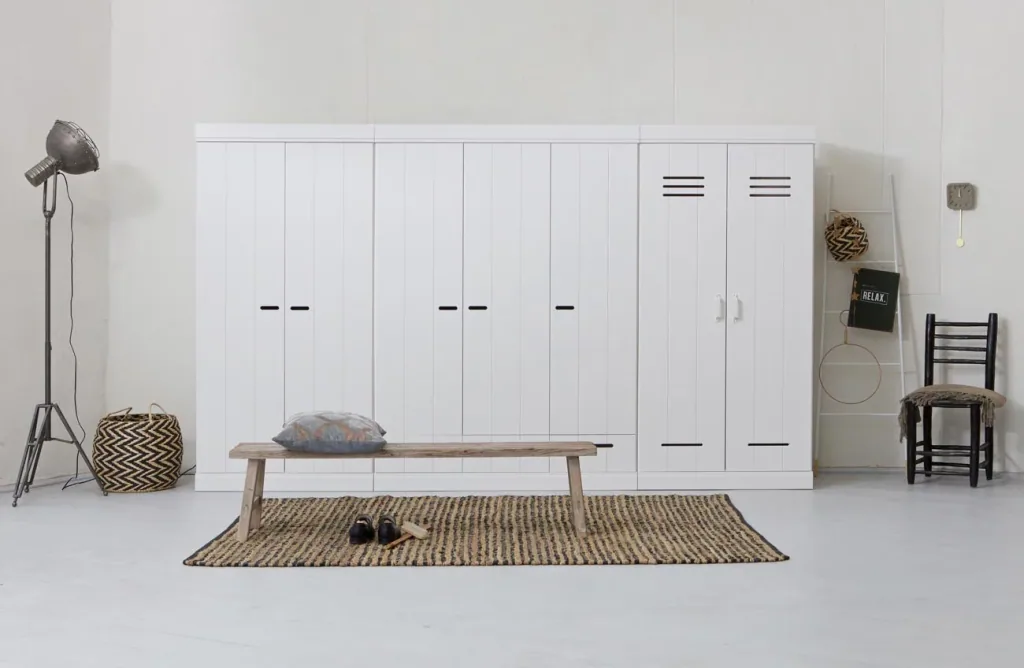 Wood addition interior division for 2 door cupboard