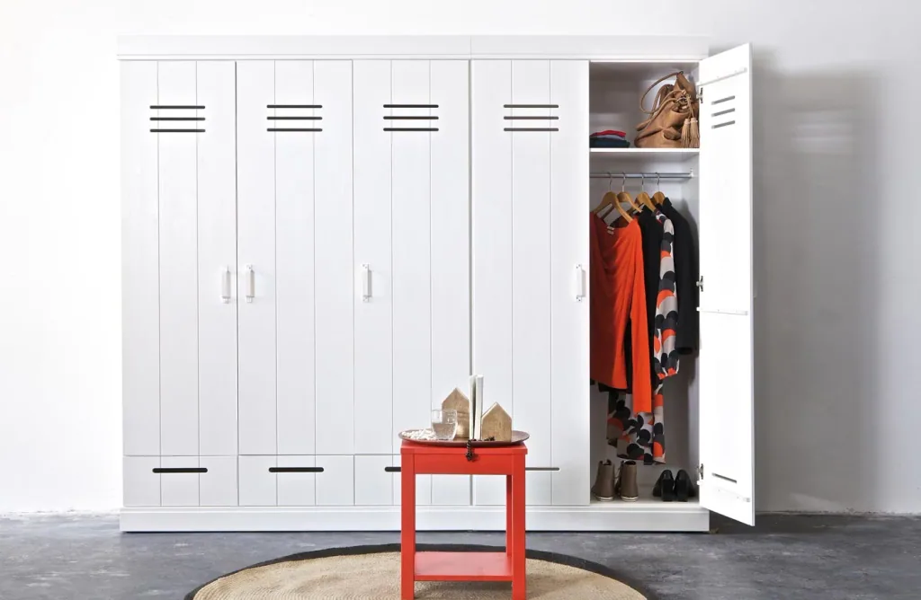 Wood addition interior division for 2 door cupboard