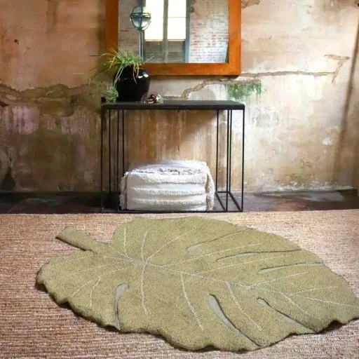 Lorena Canals carpet "Monstera" Oliv