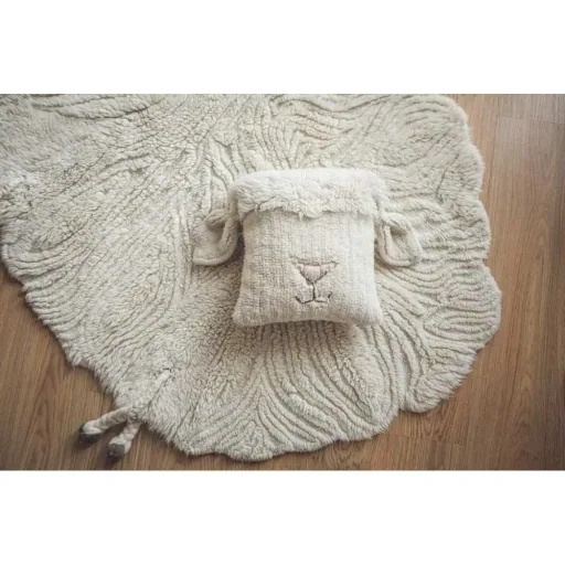 Lorena Canals washable wool pillow "Pink Nose Sheep"