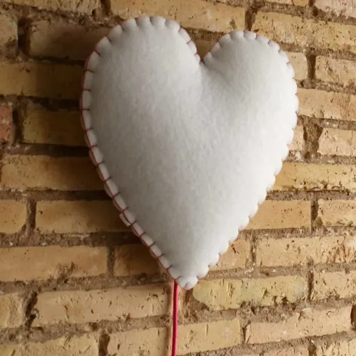 Buokids soft lamp night light/wall lamp heart, Version: Cord & connector; Color of the seam: Gray