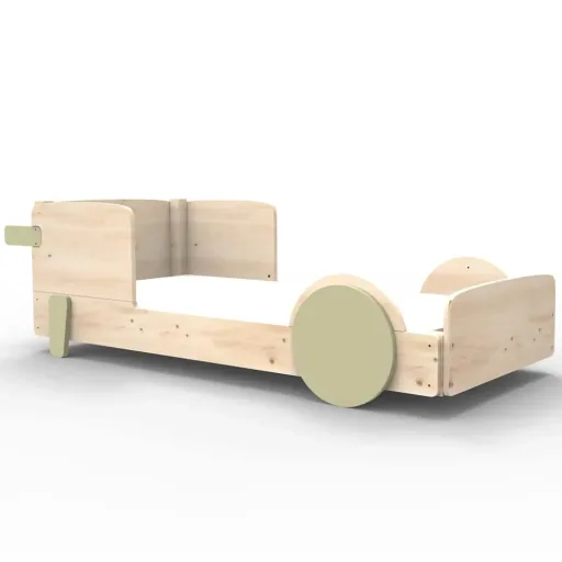 Mathy by Bol's single bed "Discovery", Color elements: Apple Green