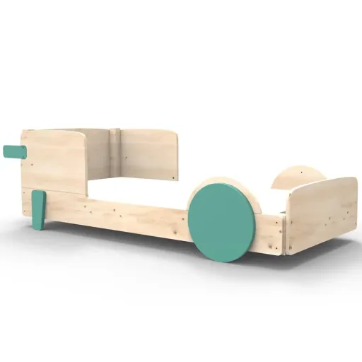 Mathy by Bol's single bed "Discovery", Color elements: Apple Green