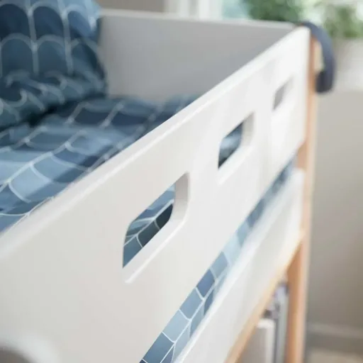 Flexa Nor Mittelhohes Bed Ladder weird white / oak