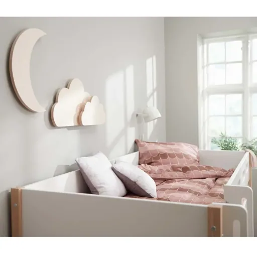 Flexa Nor Mittelhohes Bed Ladder weird white / oak