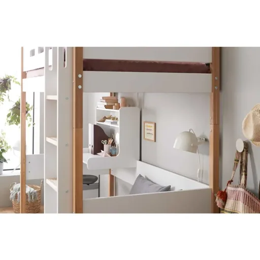 Flexa nor loft bed white / oak