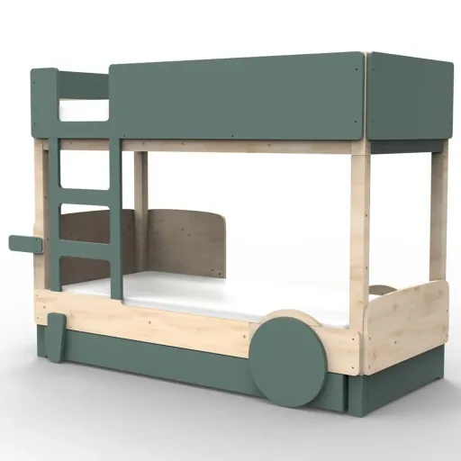 Mathy by Bol's bunk bed "Discovery" with bed drawer, Color elements: Thunderstorm