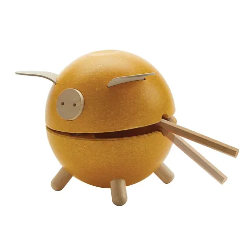 Plan Toys Piggybar Wood yellow