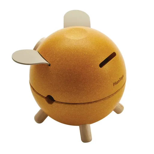 Plan Toys Piggybar Wood yellow