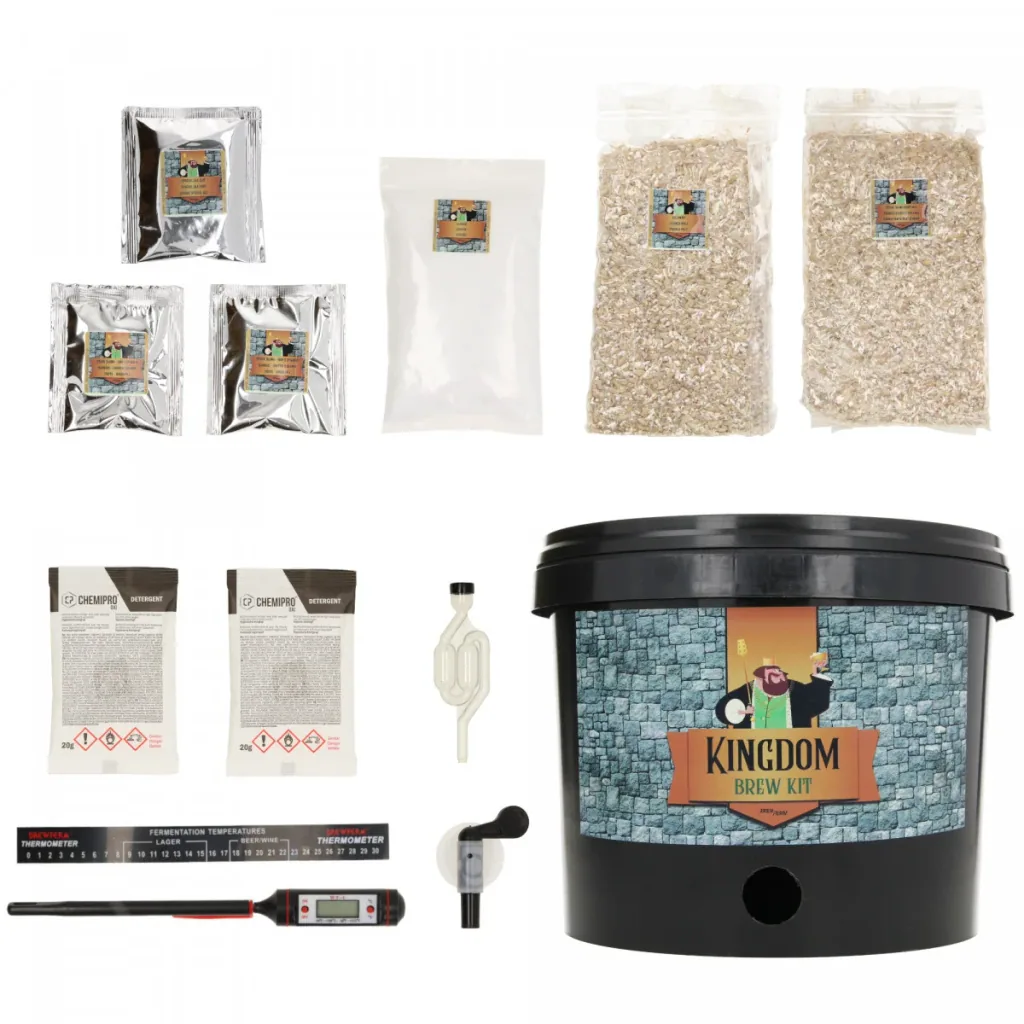Kingdom Brew Kit, Beer brewing set - Blondes Starkbier, Complete malt mix for 5L beer