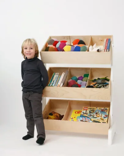 Oeuf toy rack Birke Weiß