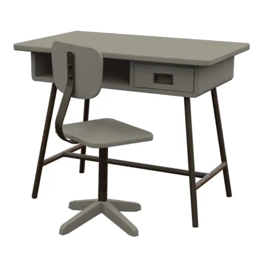Laurette children's desk la class with chair, Color: turquoise