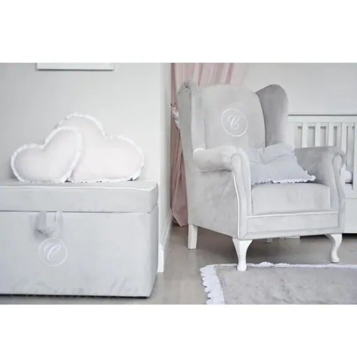 Caramella upholstery chair / Nursing Chair with emblem pink
