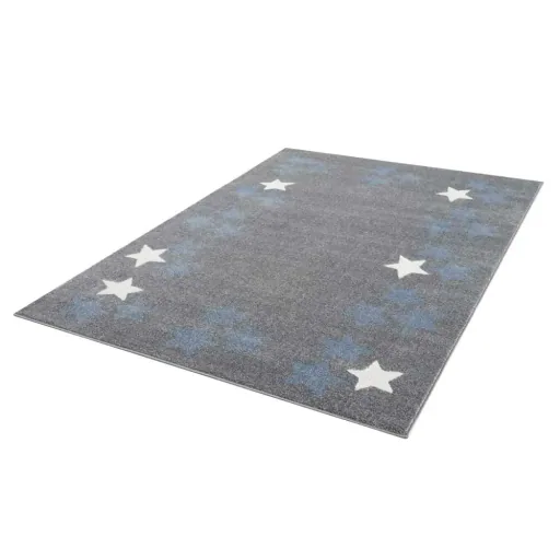 Livone carpet star band blue gray, Carpet size: 120 x 180 cm