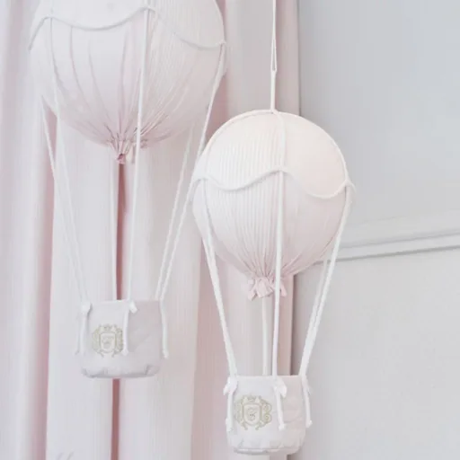 Caramella decoration hot air balloon golden emblem pink, Version: small