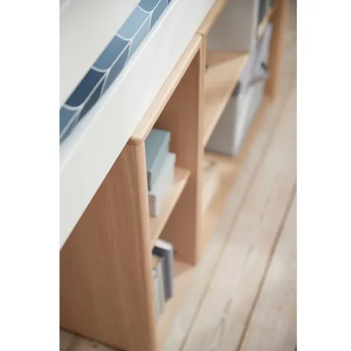 Flexa nor half - high bed ladder weird white / oak
