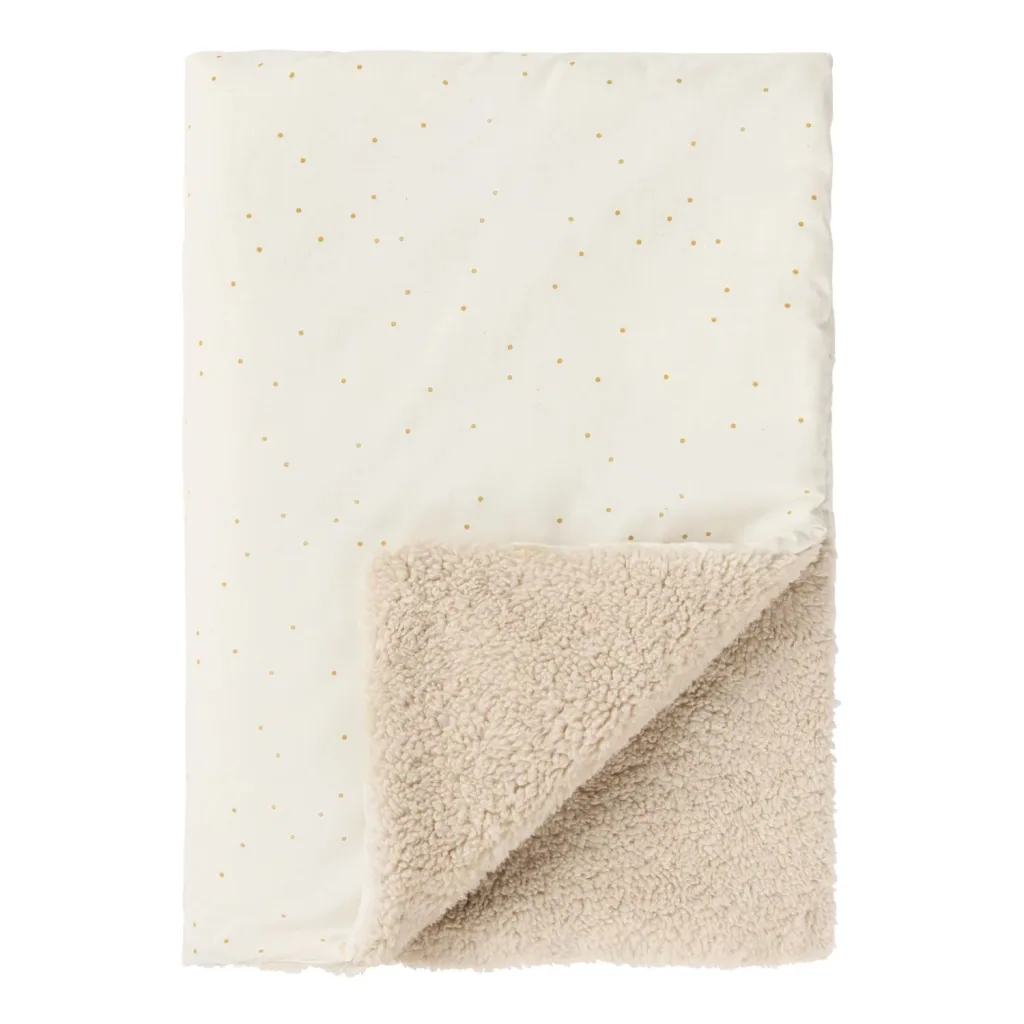 Nobodinoz STORIES Baby blanket for newborns, 70 x 100 cm, Color: Honey sweet dots natural