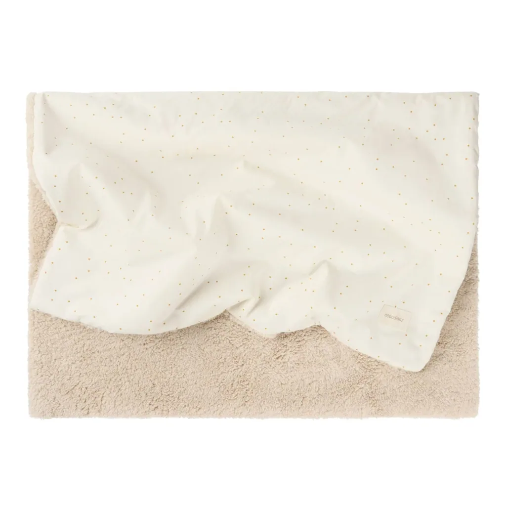 Nobodinoz STORIES Baby blanket for newborns, 70 x 100 cm, Color: Honey sweet dots natural