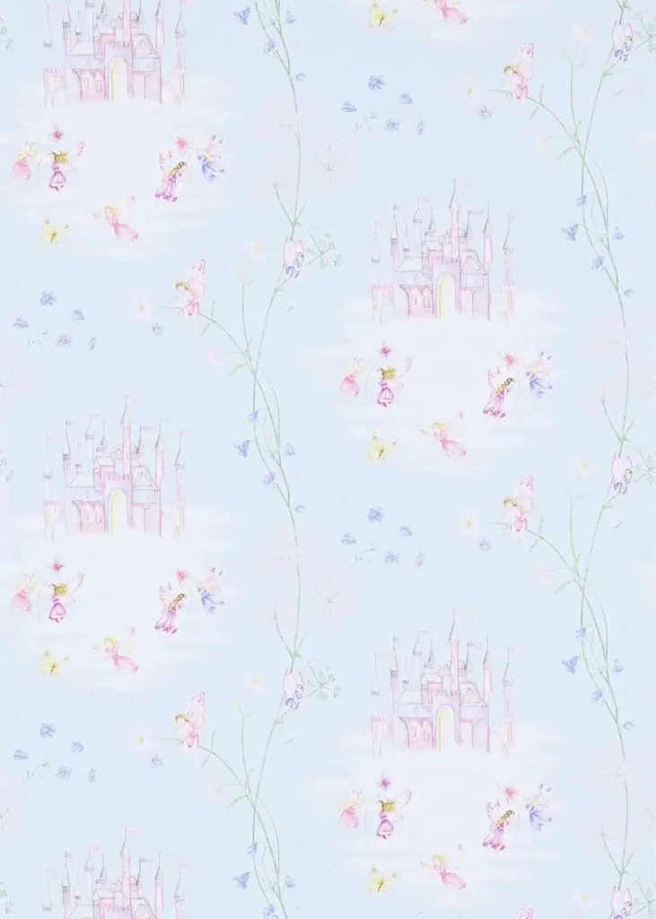 Little Sanderson Abracazoo wallpaper fairytale lock light blue purple pink