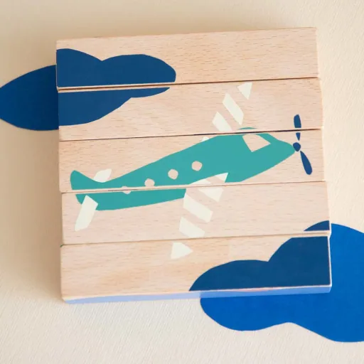 Nobodinoz wooden blocks / puzzle vehicles