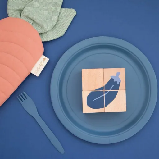 Nobodinoz wooden blocks / puzzle vegetables