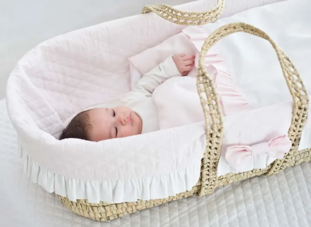 Caramella Bedding for Moseskörbchen Rosa