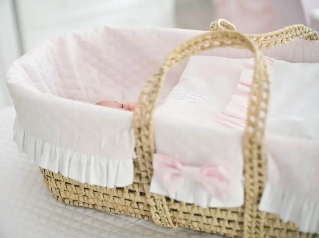 Caramella Bedding for Moseskörbchen Rosa