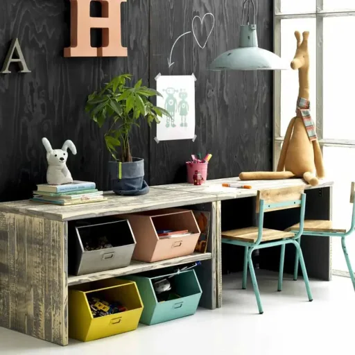 Kidsdepot chair metal wood gray