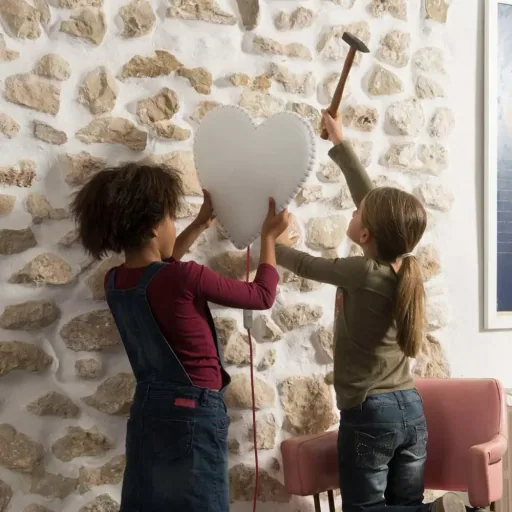 Buokids soft lamp night light/wall lamp heart, Version: Wall lamp; Color of the seam: blue