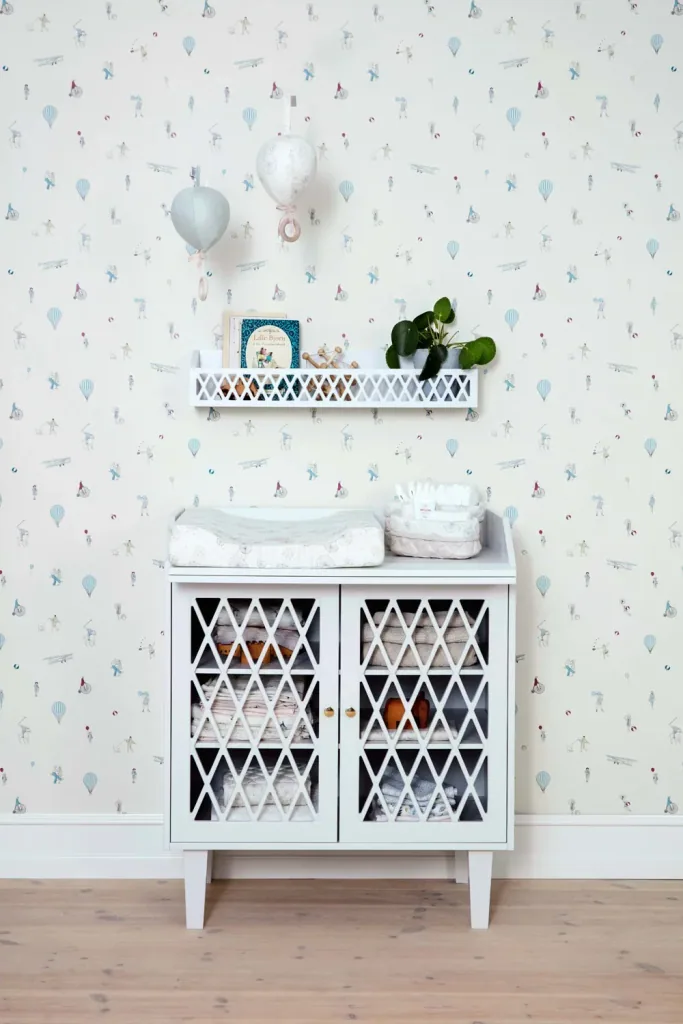 CAM cam wrapping Chest of drawers Harlequin white
